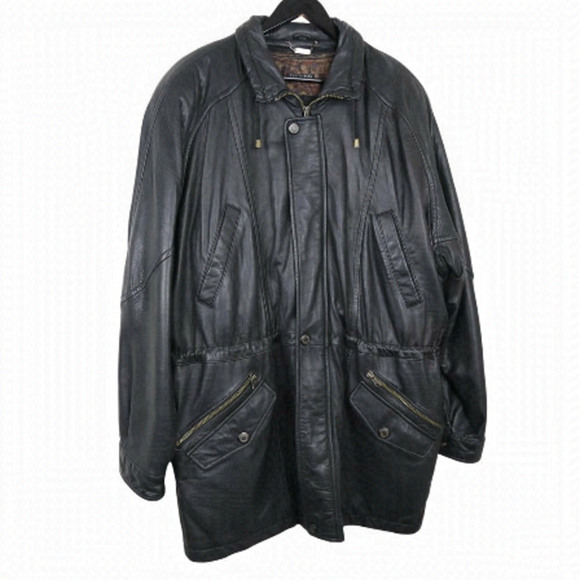 Danier Other - Danier Vintage Leather Olefin Oversized Filled Men's Jacket 80s Black